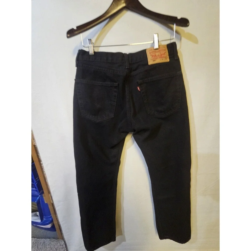 Levi's 505 Regular Fit Jeans - Black, 32Wx30L Mens‎